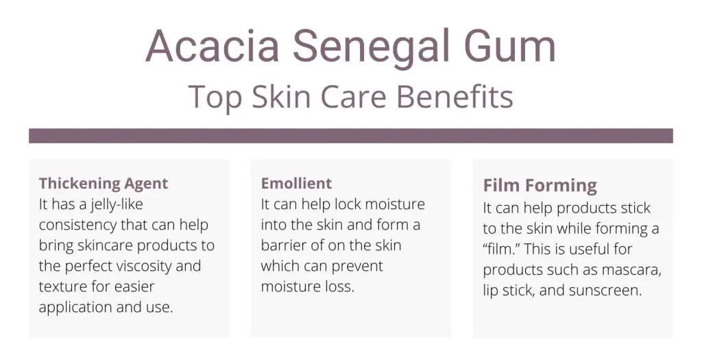 Acacia Senegal Gum benefits for skin