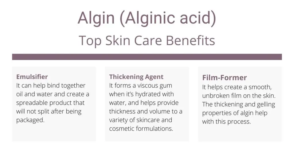 Algin skin care uses and benefits