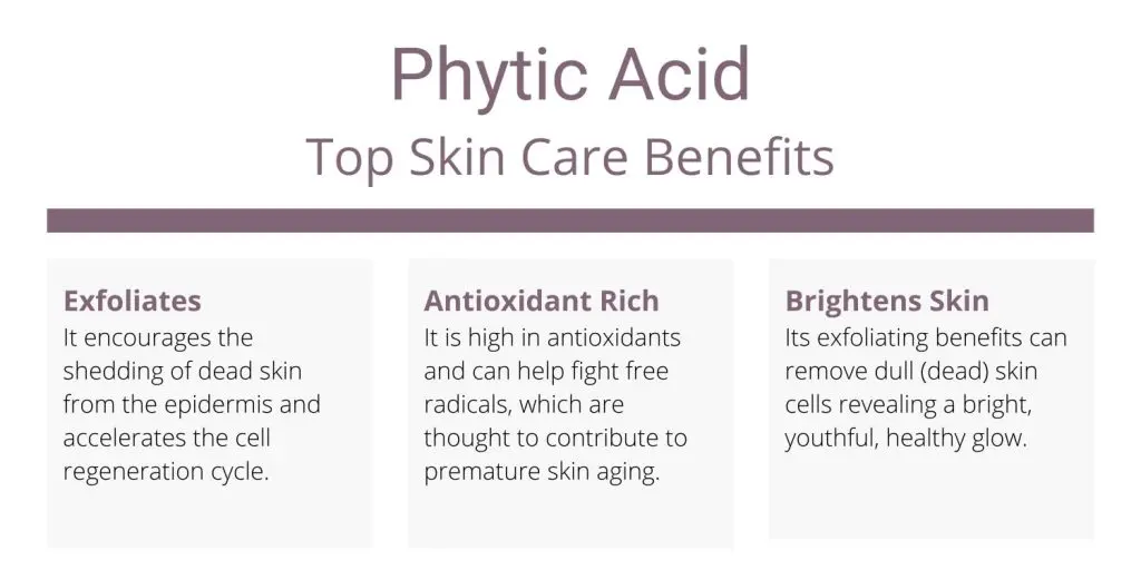Benefits of phytic acid for skin